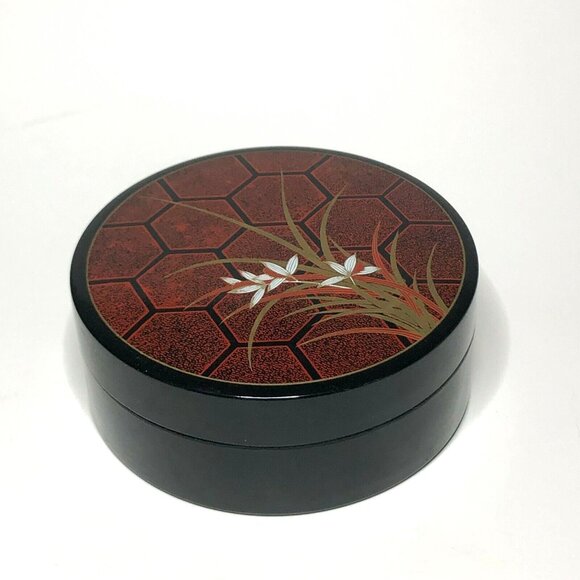 Himark Giftware 5-Piece Coaster Set Japan Black Red Bamboo Pattern - Picture 2 of 8